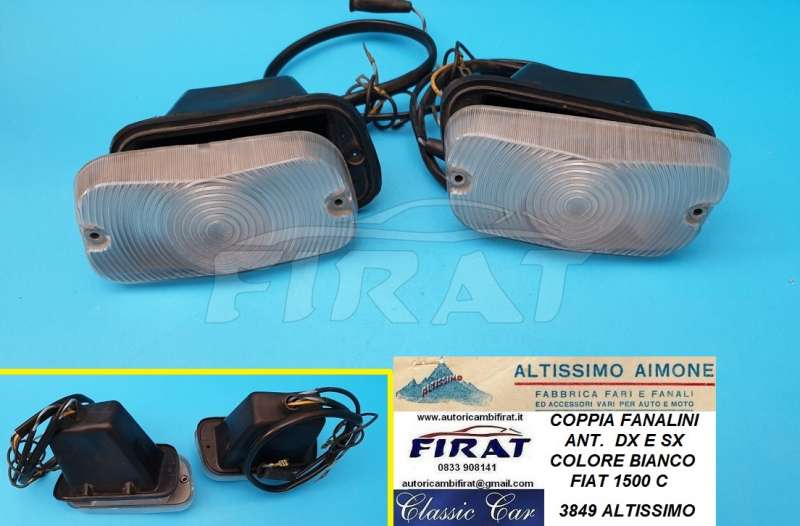 FANALINO FIAT 1500 C ANT. DX E SX BIANCO ALTISSIMO (3849) - Clicca l'immagine per chiudere